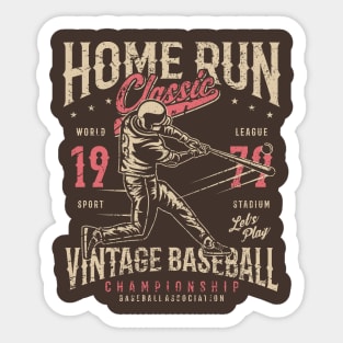 Home Run Classic Vintage Baseball Championship World League Sticker